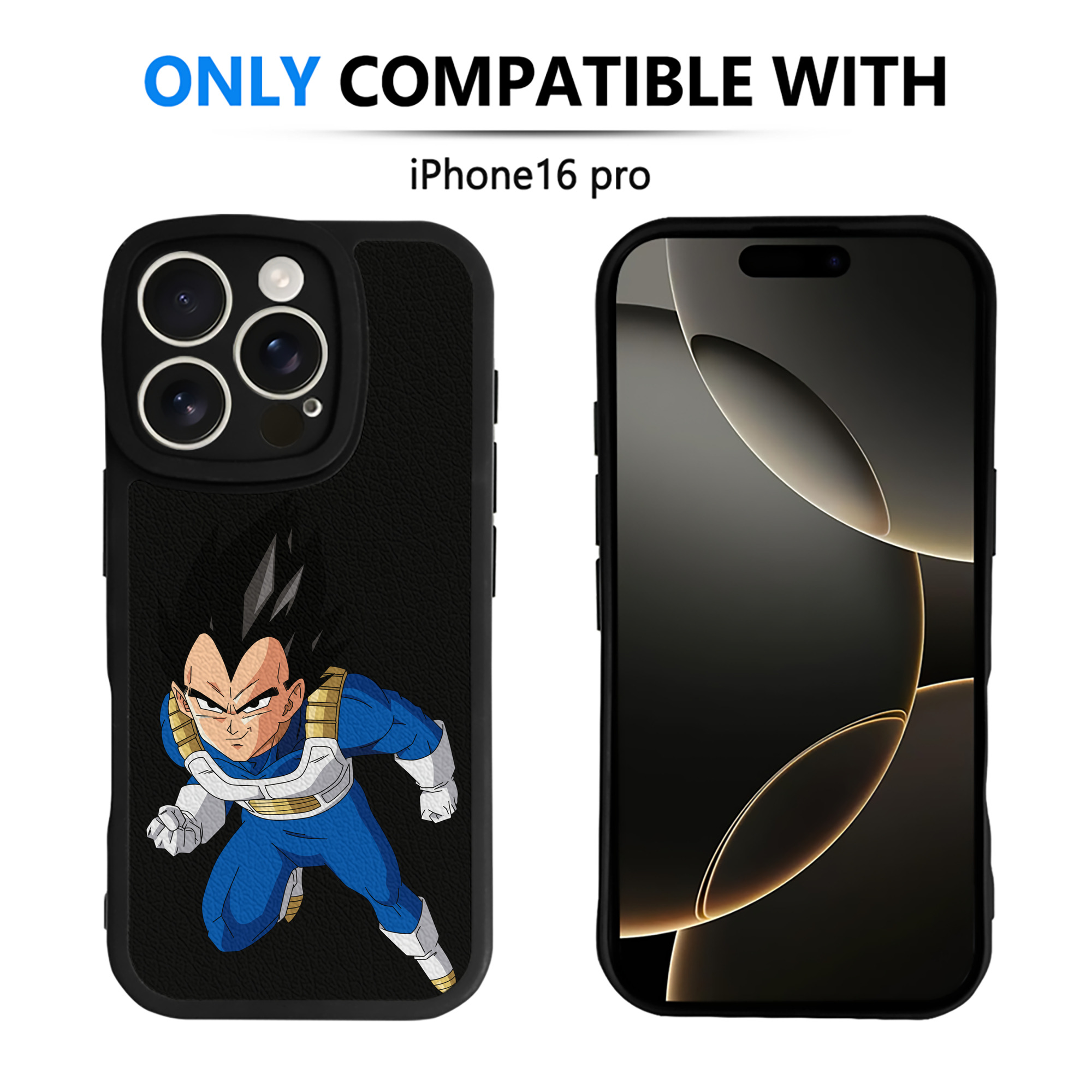 （画像用） ドラゴンボール ベジータ四世（Bejīta Yonsei）DRAGON BALL Vegeta IV 【iPhone 16シリーズ対応】シリコンスマホケース（レザー調） 材質：シリコン